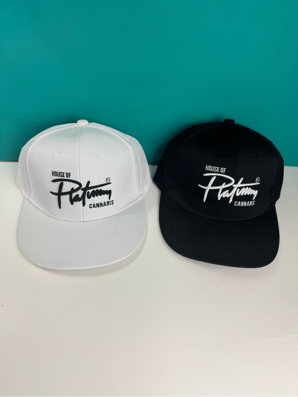 House Of Platinum Hat Bundle Black White Florida Dispensary Rebrand Pair